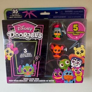 Disney Doorables Neon set of 5